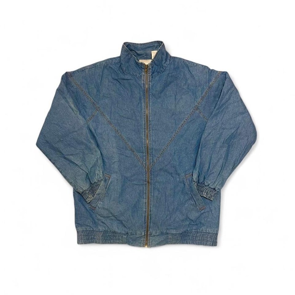 Y2K‎ Floral Embroidered Denim Zip Jacket - Picture 4 of 7